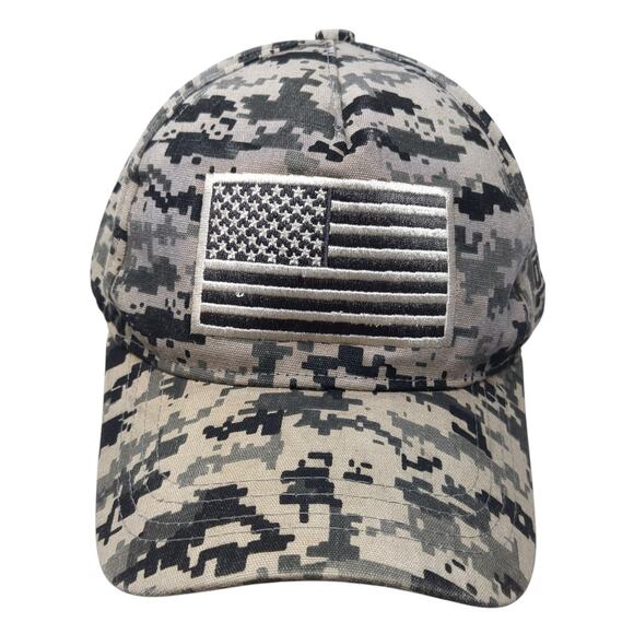USA Flag Slideback Baseball Cap Multicolor OS Adjustable Patriotic Camouflage - Picture 1 of 9